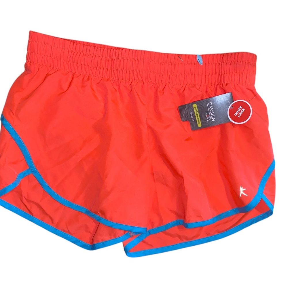 NWT Athletic Shorts neon with Blue Trim small